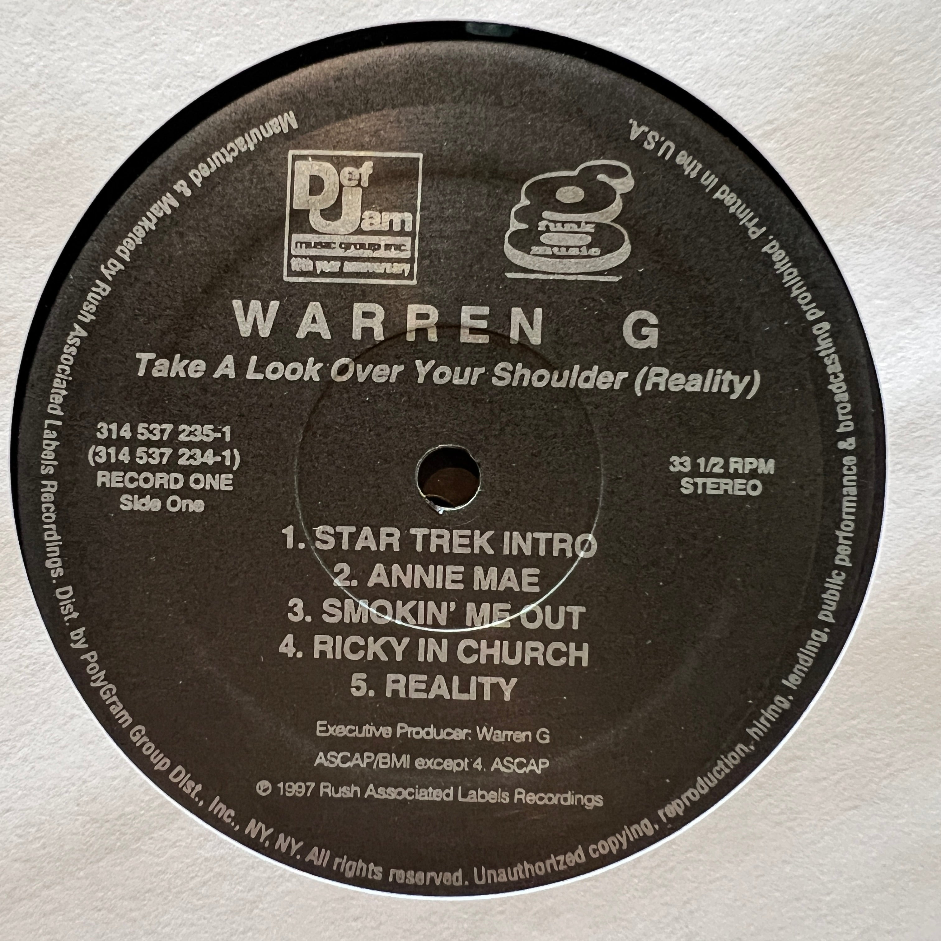Warren G - Take A Look Over Your Shoulder (Reality) (OG, 2LP